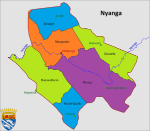 Carte de la province de la Nyanga