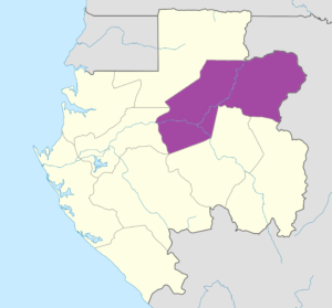 Carte de localisation de la province de l’Ogooué-Ivindo au Gabon.