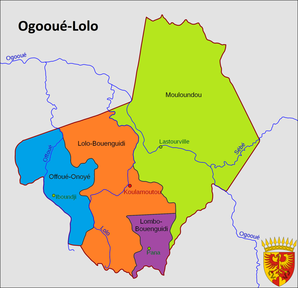 Carte de la province de l’Ogooué-Lolo.
