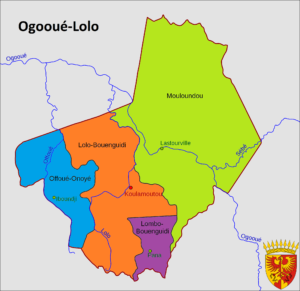 Carte de la province de l’Ogooué-Lolo