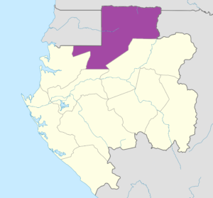 Carte de localisation de la province du Woleu-Ntem au Gabon.