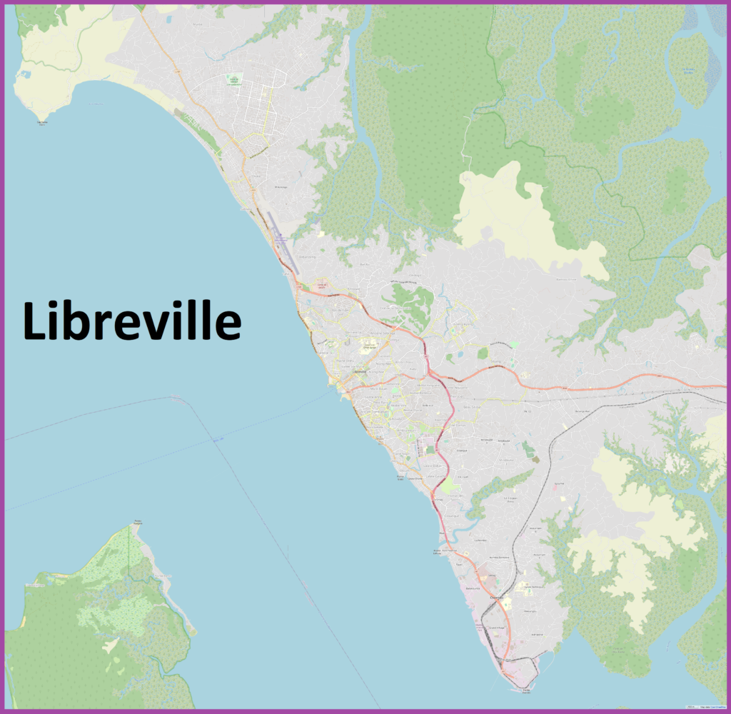 Carte de Libreville.