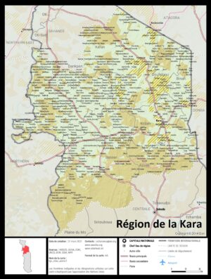 Carte de la région de la Kara