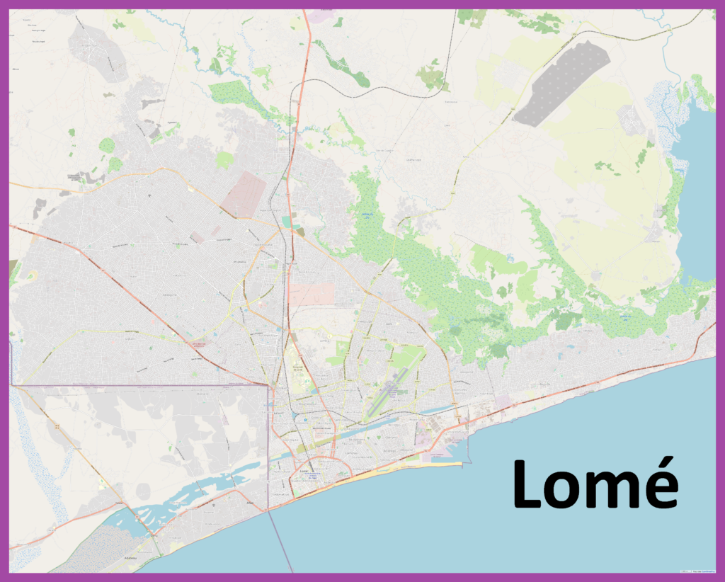 Carte de Lomé.
