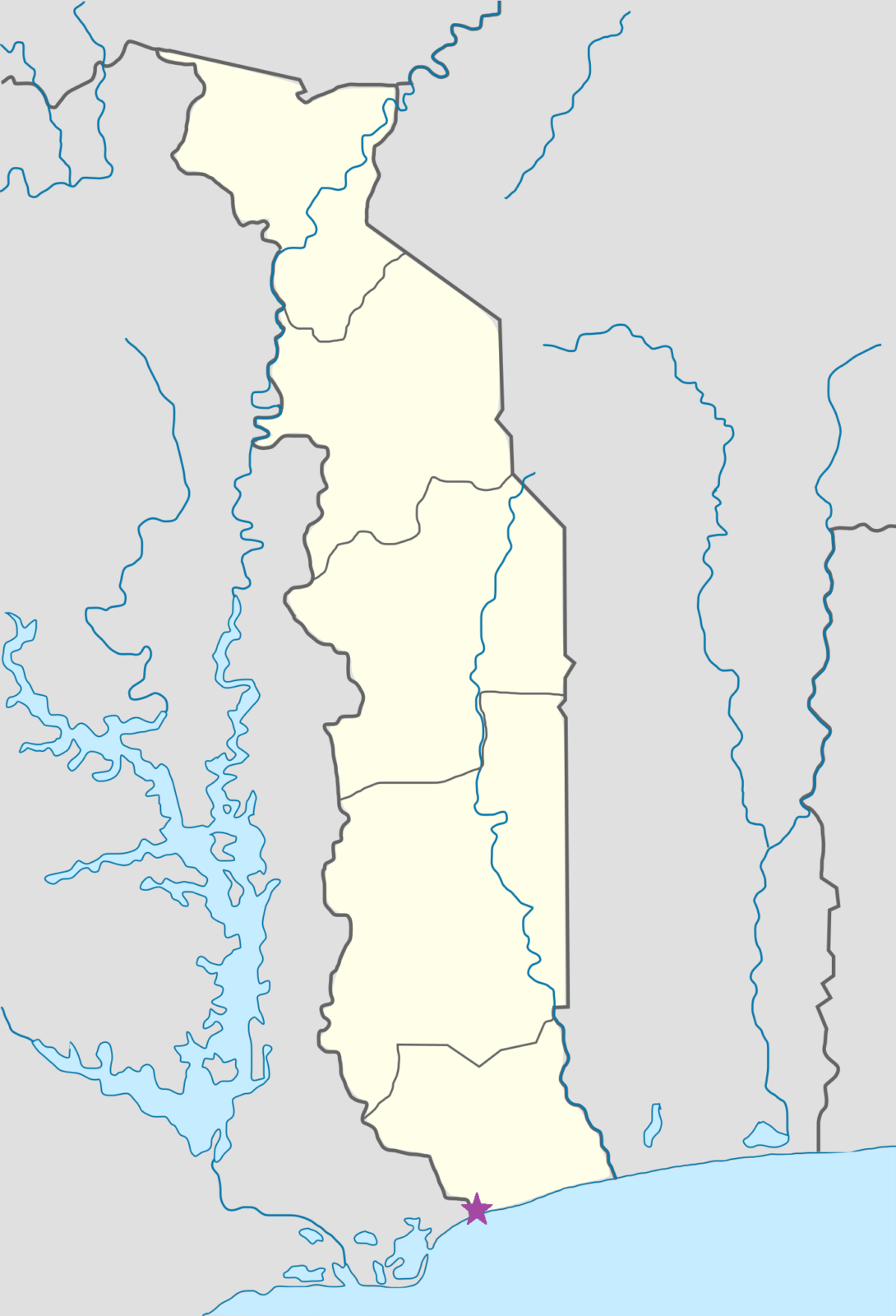 Carte de Lomé