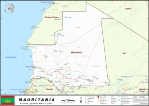 Carte des transports en Mauritanie