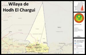 Carte de la wilaya de Hodh El Chargui
