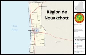 Carte de la région de Nouakchott.