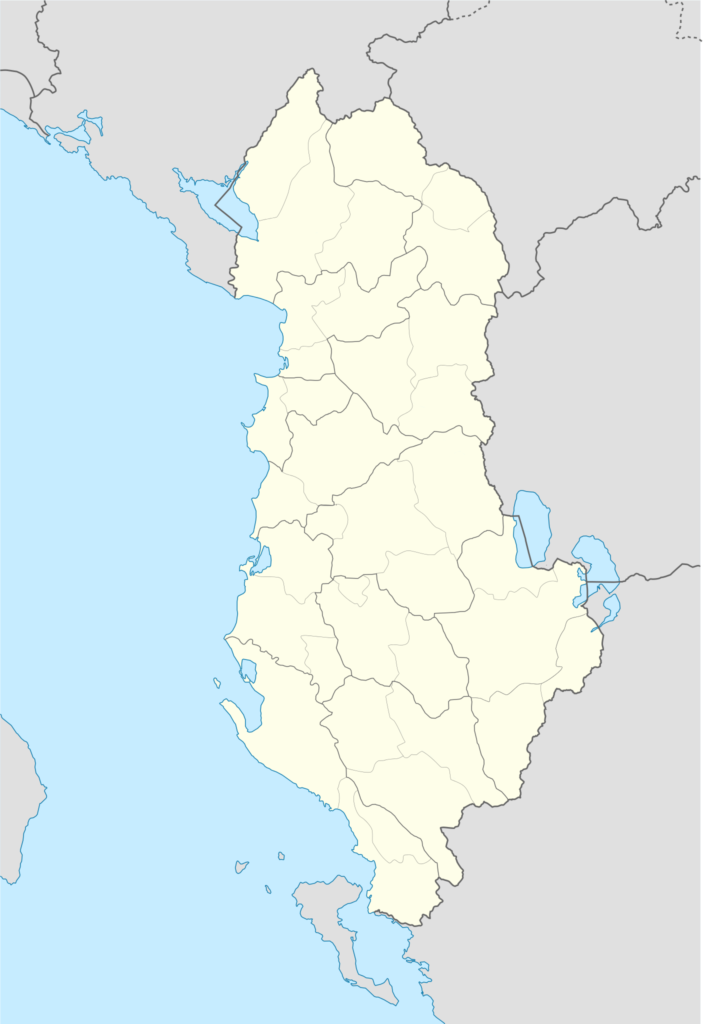 Carte vierge de l’Albanie.