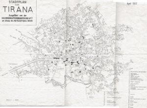 Carte de Tirana de 1917.