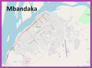 Carte de Mbandaka.