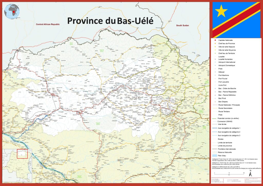 Carte de la province du Bas-Uele.