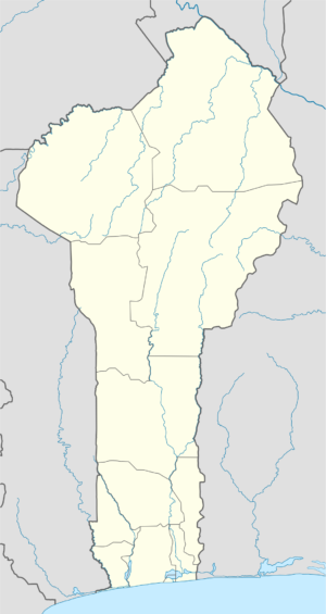 Carte vierge du Bénin