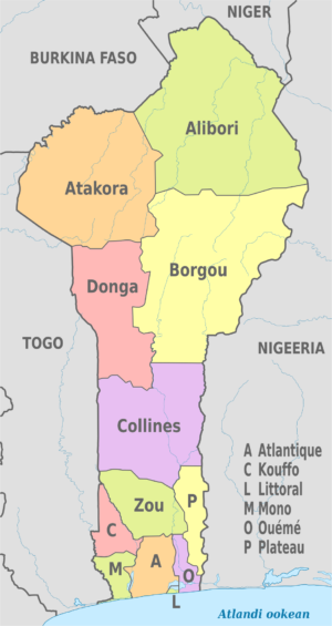 Quelles sont les départements du Bénin ?