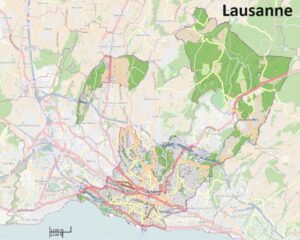 Plan d’accès routier à Lausanne