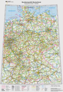 Carte routière de l'Allemagne 2012.