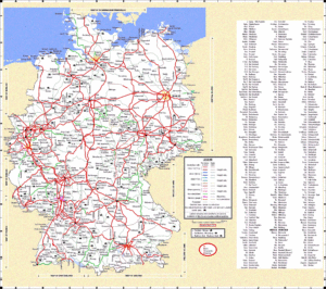 Carte ferroviaire de l’Allemagne