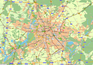 Carte de la région de Berlin.