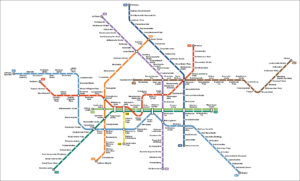  Plan du métro de Berlin.