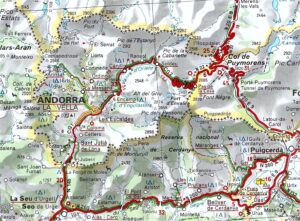 Carte routière d’Andorre