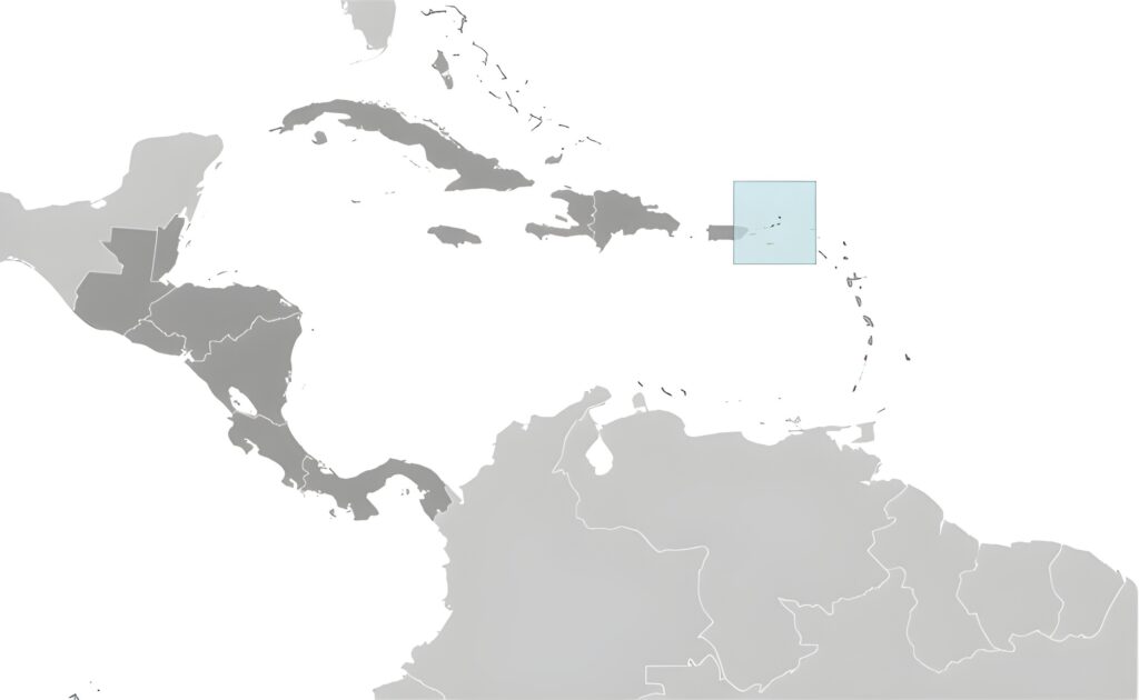 Carte de localisation des îles Vierges britanniques