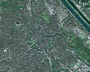 Image satellite de Vienne.