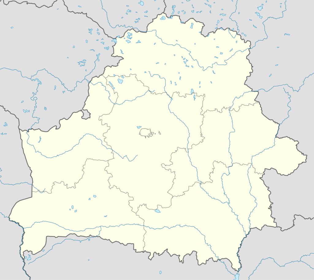 Carte vierge de la Biélorussie.