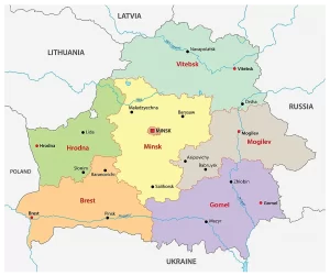 Quelles sont les subdivisions de la Biélorussie ?