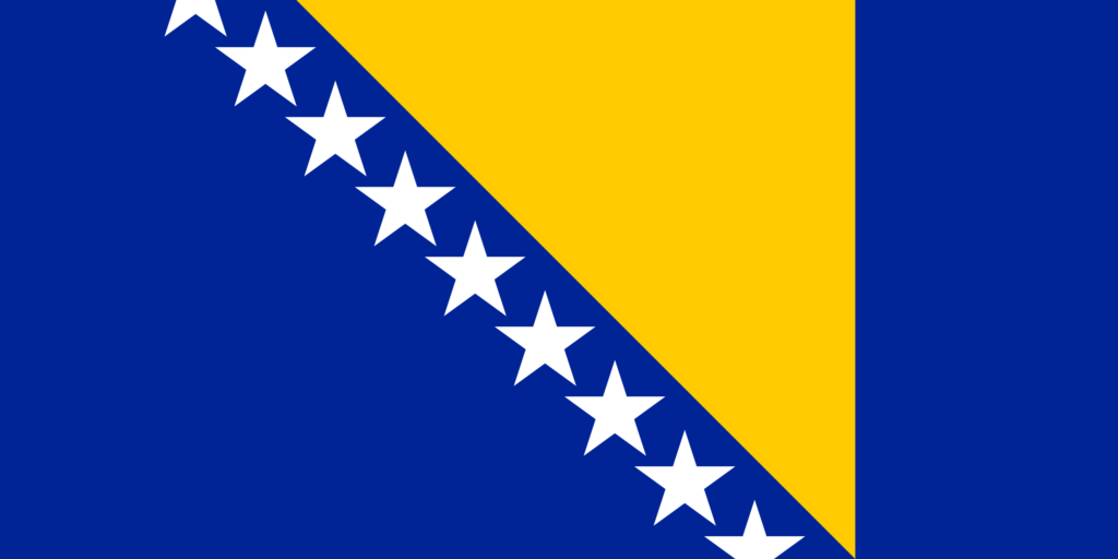 Drapeau de la Bosnie-Herzégovine.