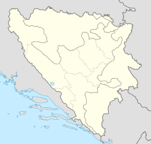 Carte vierge de la Bosnie-Herzégovine