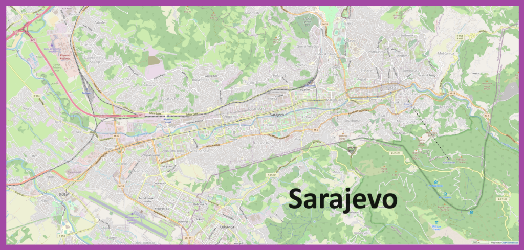 Carte de Sarajevo.