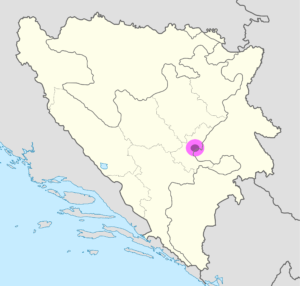 Carte de localisation de Sarajevo.