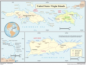 Carte des îles Vierges des États-Unis