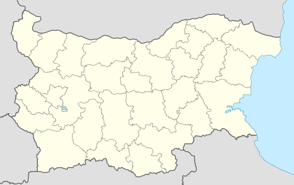 Carte vierge de la Bulgarie.