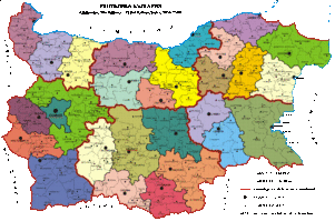 Carte politique de la Bulgarie
