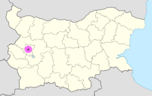 Carte de localisation de Sofia.