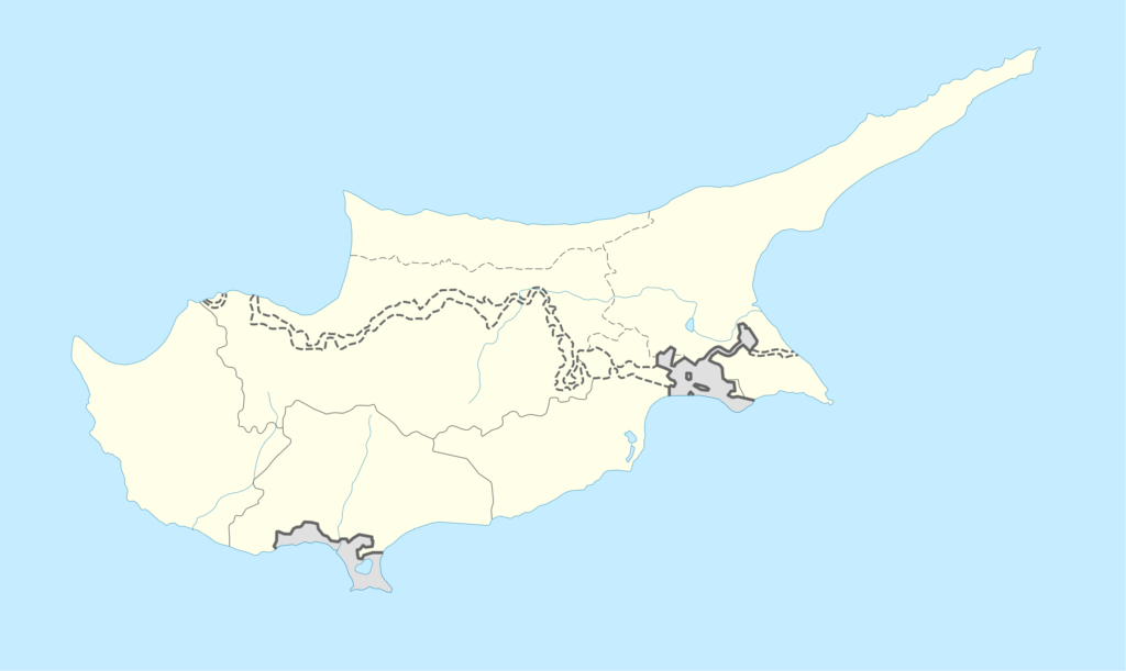 Carte vierge de Chypre.