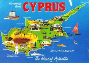 Carte touristique de Chypre