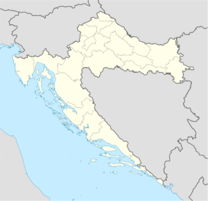 Carte vierge de la Croatie