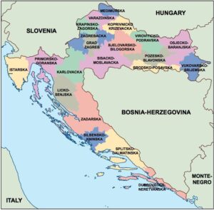 Quels sont les comitats de la Croatie ?