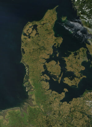 Image satellite du Danemark