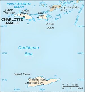 Les principales îles des Îles Vierges des États-Unis
