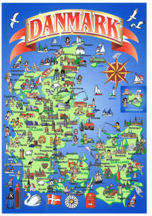 Carte touristique du Danemark
