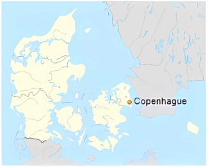 Plan de localisation de Copenhague.
