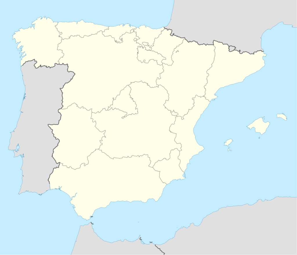 Carte vierge de l'Espagne