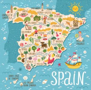 Carte touristique de l’Espagne