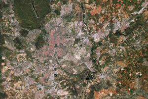 Image satellite de Madrid, Espagne.