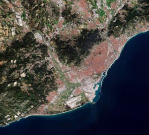 Image satellite de Barcelone.