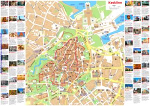 Carte touristique de Tallinn.