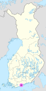 Plan de localisation d'Helsinki en Finlande.